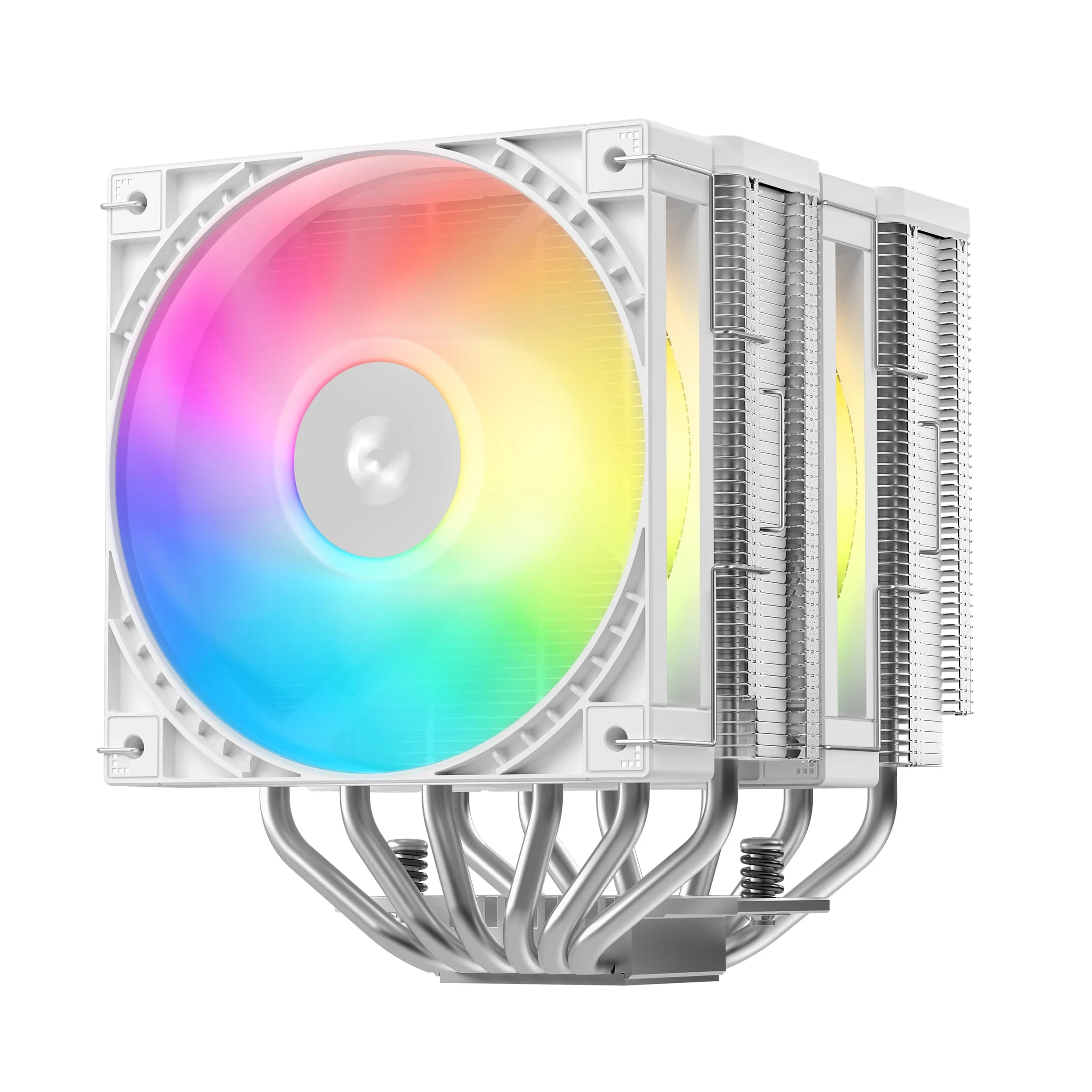 CPU cooler DEEPCOOL AG620 G2 WH ARGB LGA1700/1851/AMD 2x120mm 300-1950rpm,6HP