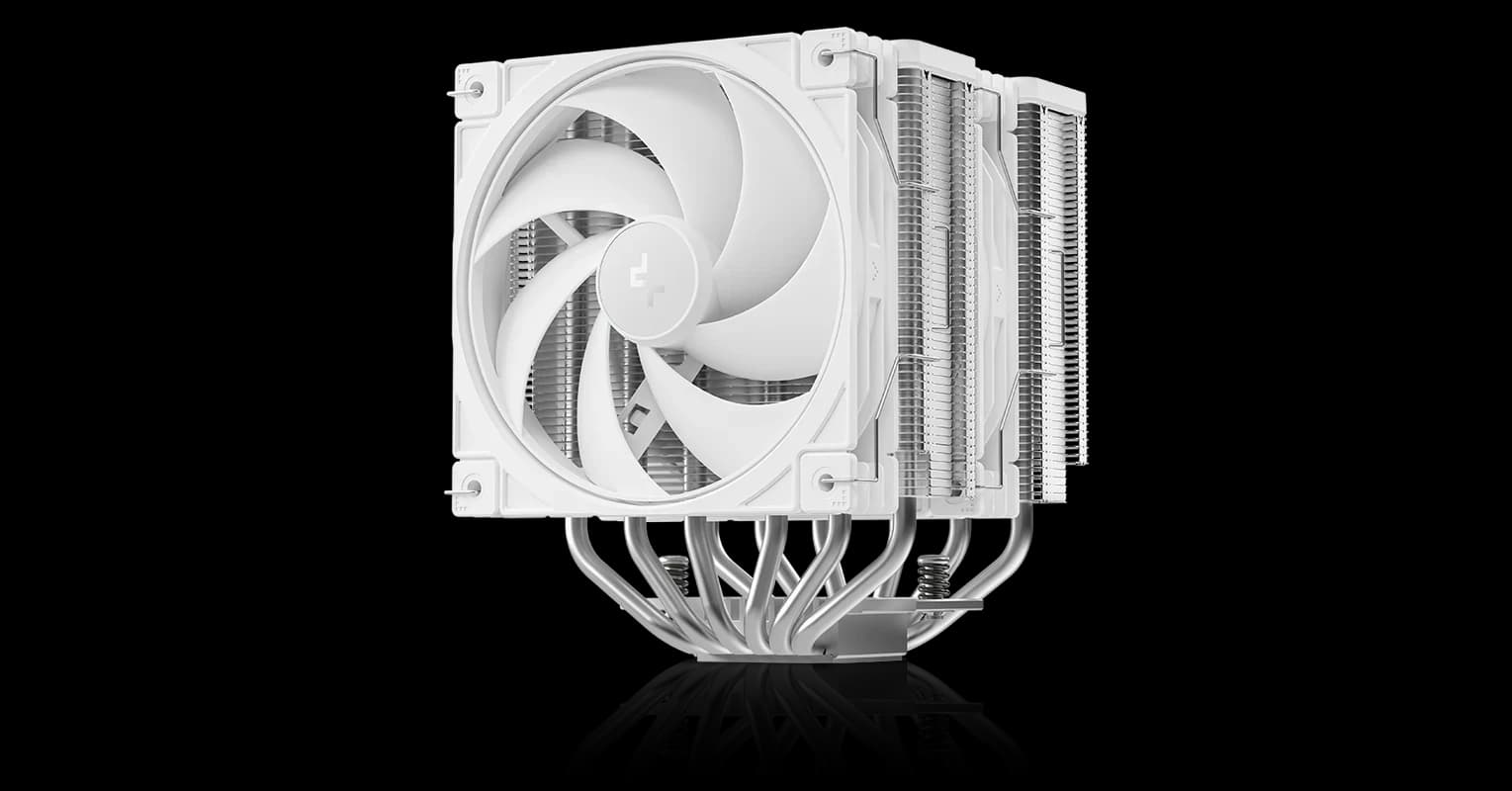 CPU cooler DEEPCOOL AG620 G2 WH LGA1700/1851/AMD 2x120mm 300-1950rpm,6HP