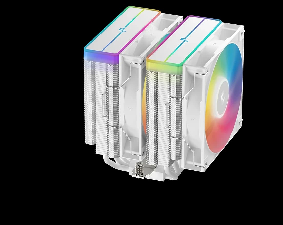 CPU cooler DEEPCOOL AG620 V2 WH ARGB LGA115*/1700/1200/20*/AMD 2x120mm 300-1950rpm,6HP
