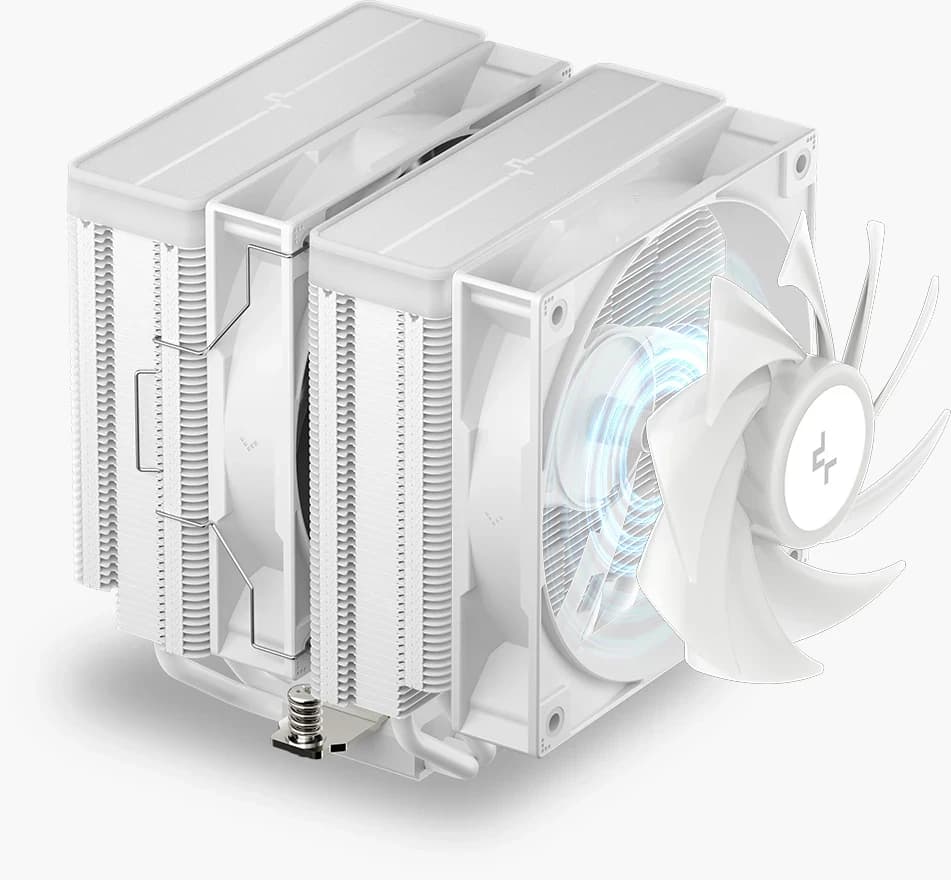 CPU cooler DEEPCOOL AG620 V2 WH ARGB LGA115*/1700/1200/20*/AMD 2x120mm 300-1950rpm,6HP
