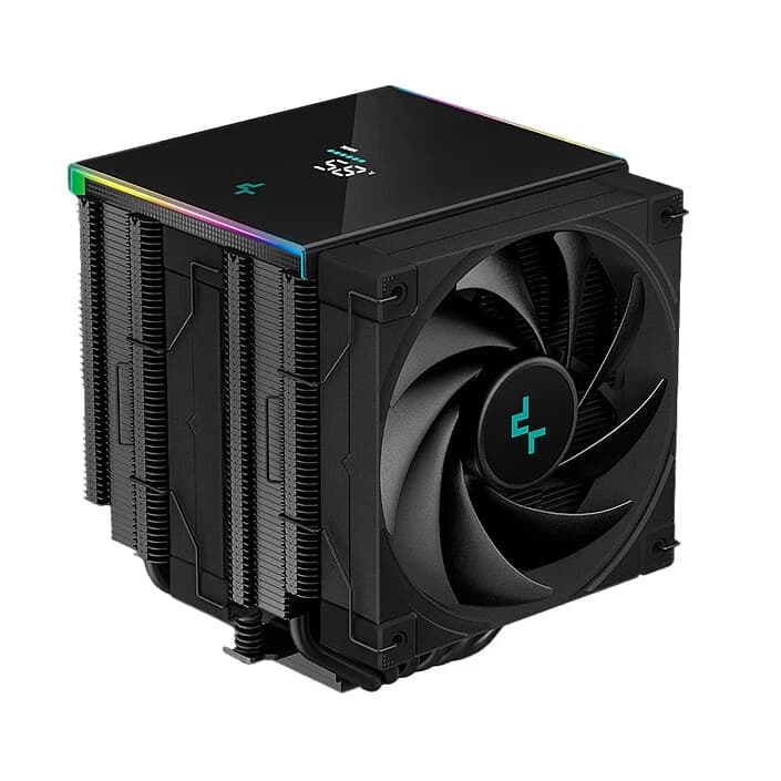 CPU cooler DEEPCOOL AK620 DIG. LGA1700/1200/115*/20**/AMD 2x120mm BLACK PWM FDB fan,500-1850rpm,6HP