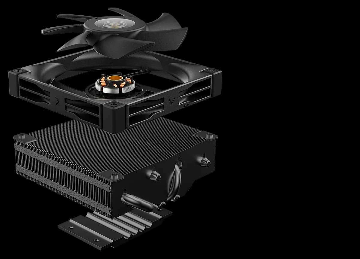 CPU cooler DEEPCOOL AN400 LGA1700/1200/115*/AMD 92mm Black PWM FDB fan,500~2950rpm, 4HP