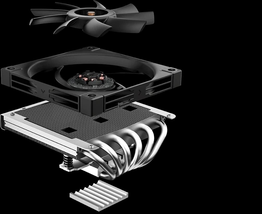 CPU cooler DEEPCOOL AN600 LGA1700/1200/115*/AMD 120mm Black PWM FDB fan,500-1850rpm, 6HP