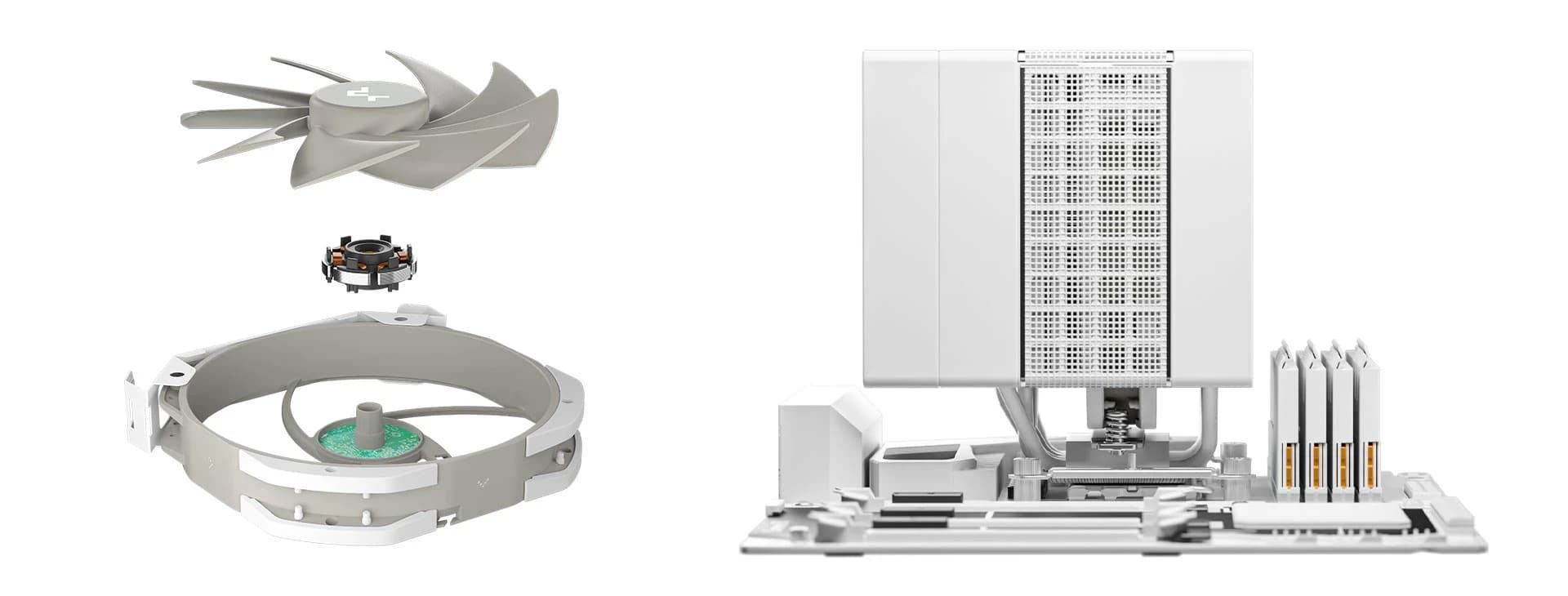 CPU cooler DEEPCOOL ASSASSIN VC ELITE WH LGA1851/1700/1200/115*/AM/FM(140+140)x25mm,500~1800rpm 7 HP