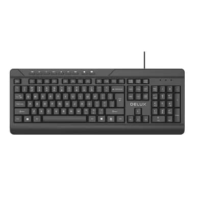 Клавиатура Delux K7010U, чёрная, RU