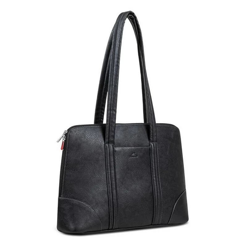 Сумка для ноутбука RivaCase 8992 Черная 14" Lady's. Водоотталкивающая ЭКО кожа. Передний карман для визиток