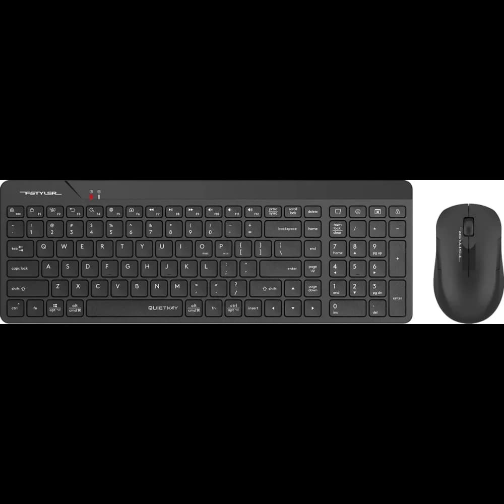 Комплект клавиатура и мышь A4Tech Fstyler FG2300 Air2 (107 клавиш, 2.4 ГГц, 1200 dpi, 15 м) чёрный