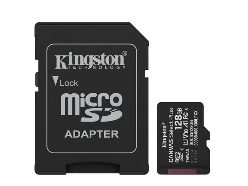 Карта памяти Kingston Canvas Select Plus G3 (128 ГБ, microSDXC, UHS-I)