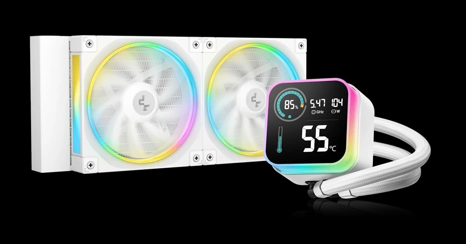 Система жидкостного охлаждения DeepCool LQ240 белый