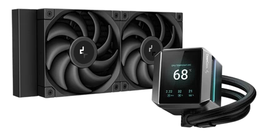 Система жидкостного охлаждения DeepCool MYSTIQUE 240 ARGB (120 мм, 2 вентилятора) чёрный